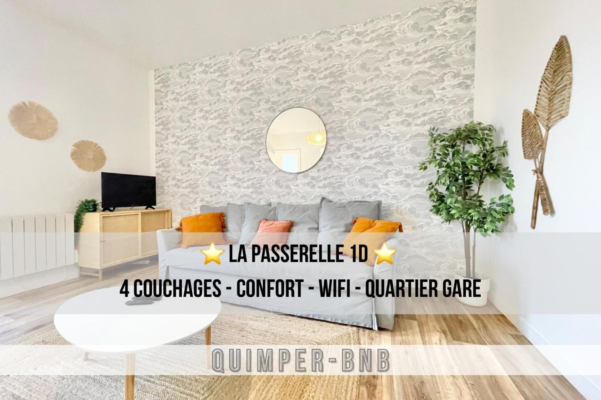 La Passerelle 1D - Quartier Gare - Wifi 캥페르 외부 사진