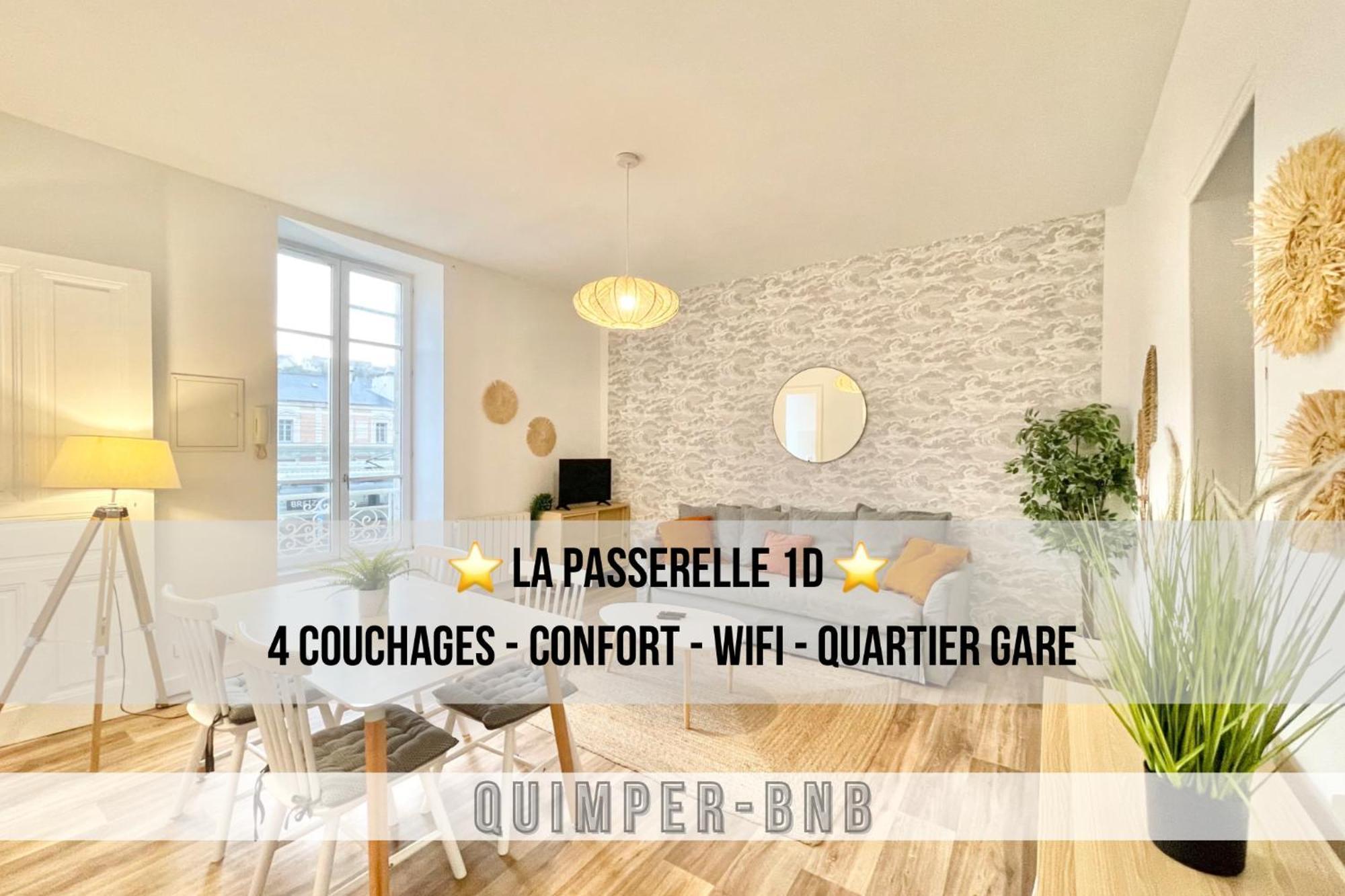 La Passerelle 1D - Quartier Gare - Wifi 캥페르 외부 사진